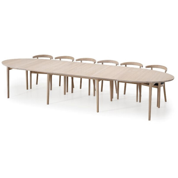 Skovby SM78 ruokapoyta 190 390x109cm valkooljytty tammi 3 kuva