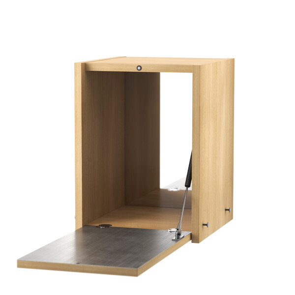 String Tiny Cabinet oak open image