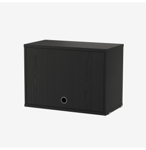 String SYSTEM kaappi nosto-ovella 58x30, mustaksi petsattu saarni kuva