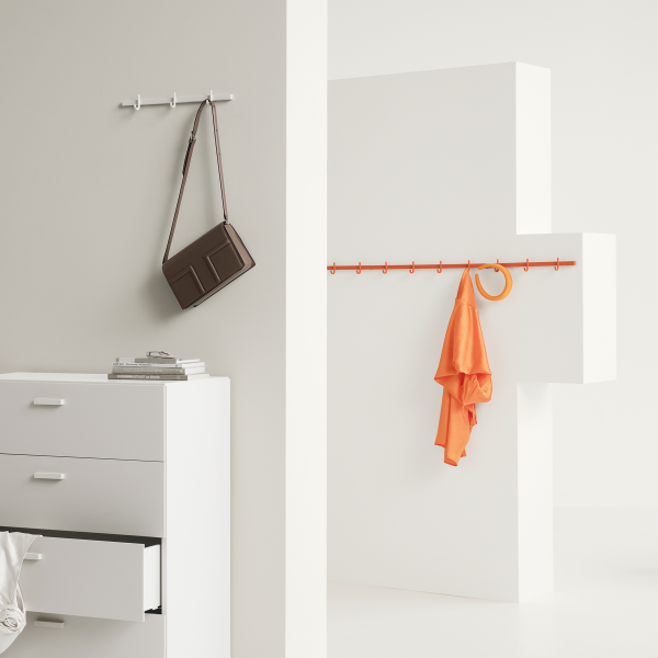 String Relief Kroklist Vit Orange kuva