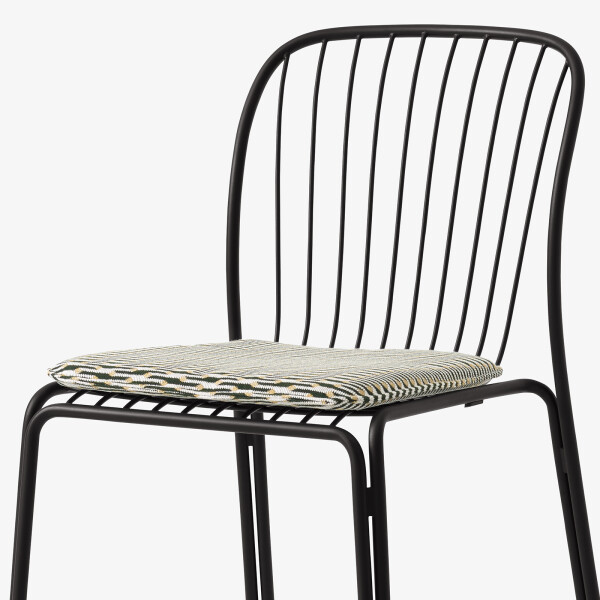 Tradition SC94 Warm Black Thorvald Chair Seat Pad Marquetry Bora image