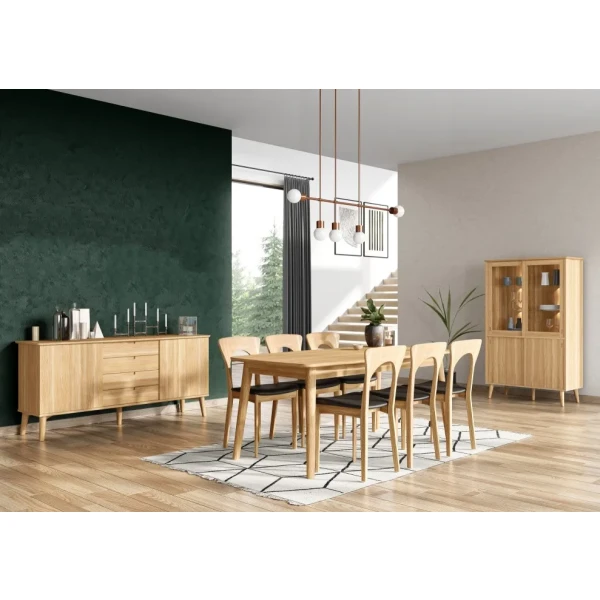 Caso furniture CASO 120 vitriini valoilla tammi 2 image