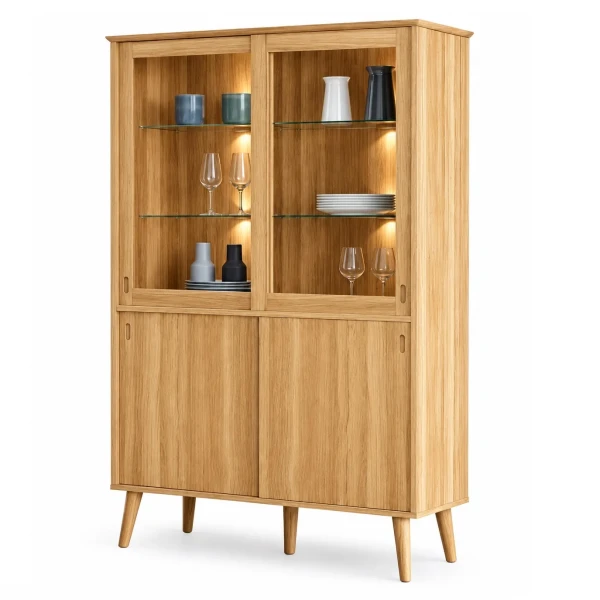 Caso furniture CASO 120 vitriini valoilla tammi v2 image