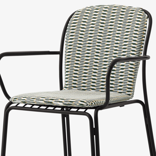 SC95 Warm Black Thorvald Chair Cushion Marquetry Bora image