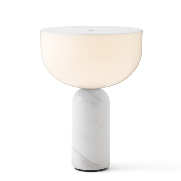 New Works Kizu Portable Table Lamp White Marble On kuva