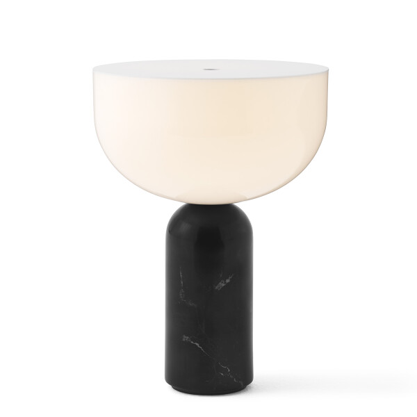 New Works Kizu Portable Table Lamp Black Marble On image