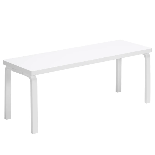 Bench 153A solid top white lacquer cut out master kuva