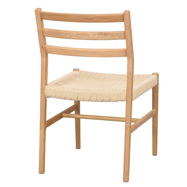 Rowico Harlan chair oak back angle image