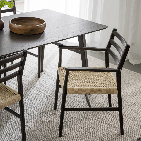 Rowico Harlan armchair brown oak interior kuva