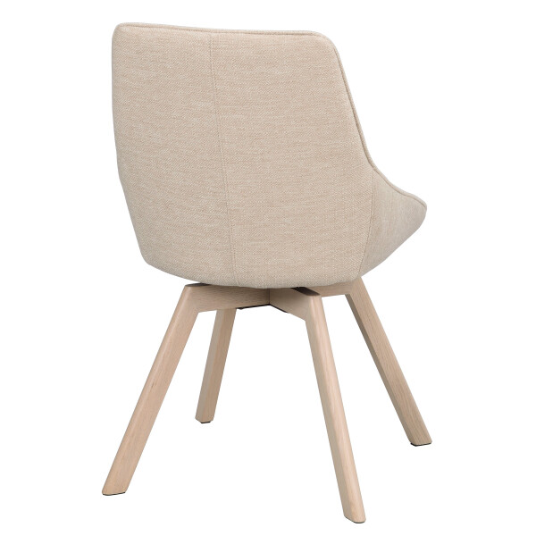 Rowico Alison swivelchair light beige whitepigm. oak angle image