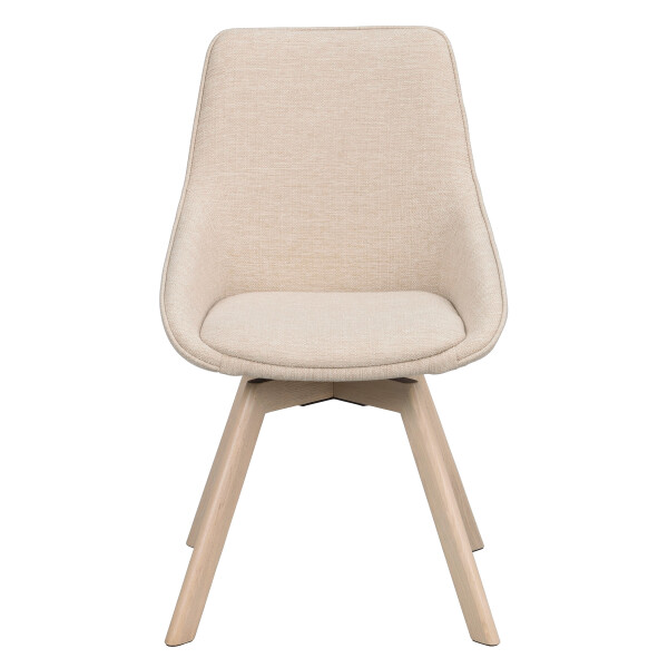 Rowico Alison swivelchair light beige whitepigm. oak front image
