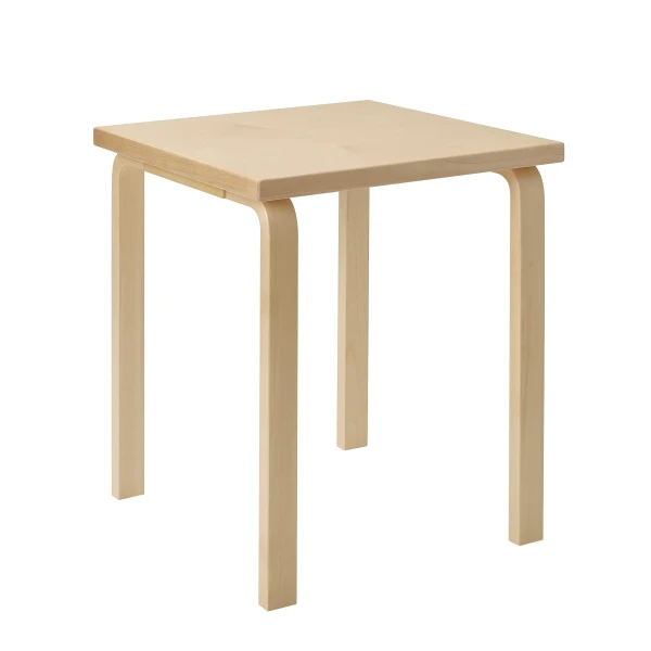 Aalto Table square 80C legs and endge band birch top birch cut out master kuva