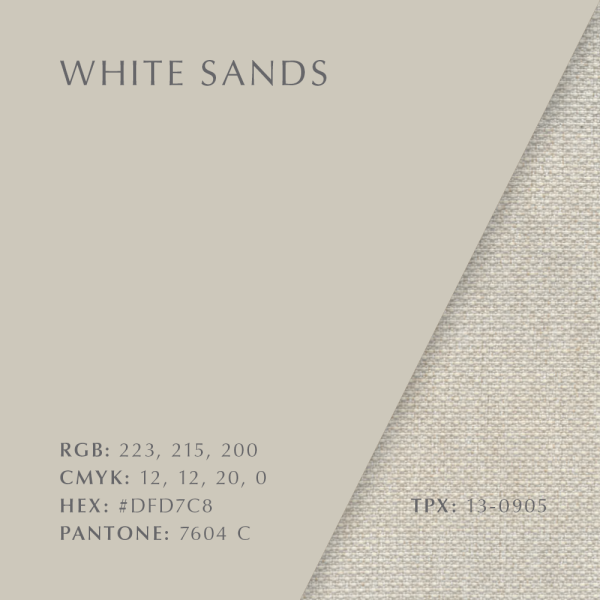 Colour swatch fabric white sands kuva