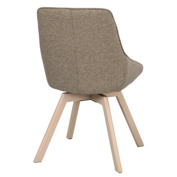Rowico Alison swivelchair dark beige whitepigm. oak angle image