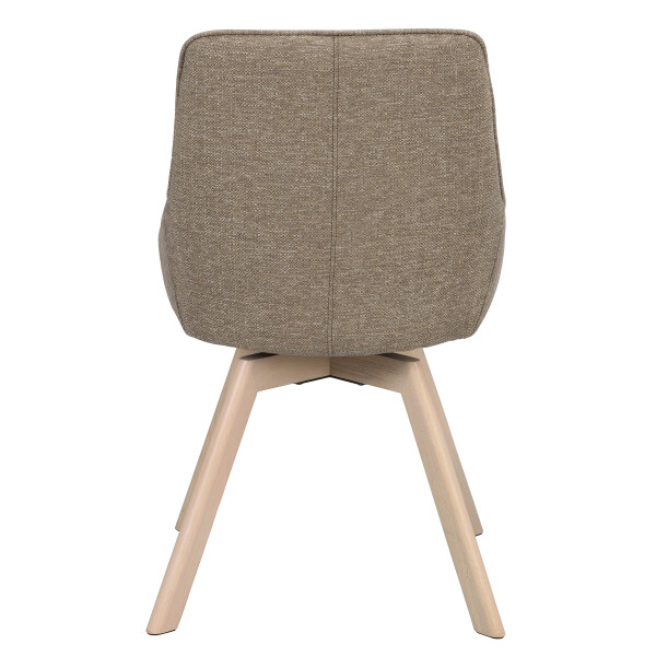 Rowico Alison swivelchair dark beige whitepigm. oak back image