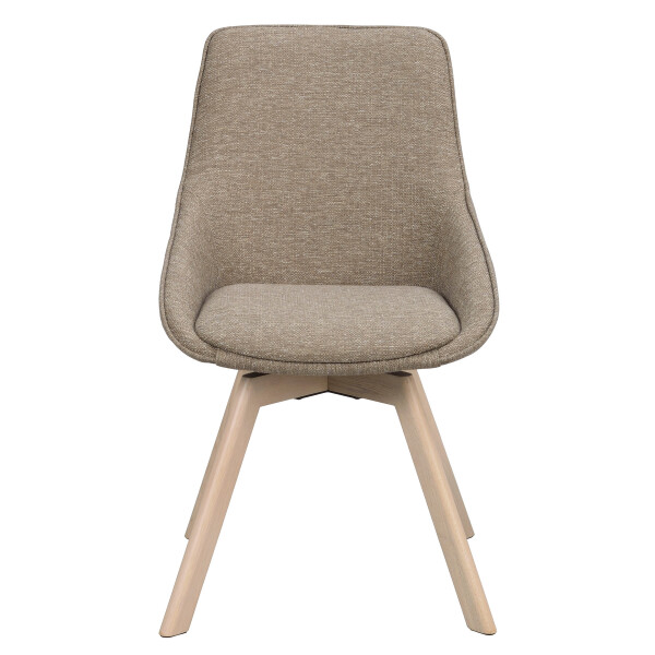 Rowico Alison swivelchair dark beige whitepigm. oak front image