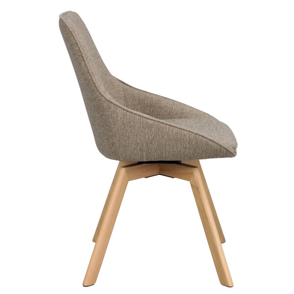 Rowico Alison swivelchair dark beige oak side image