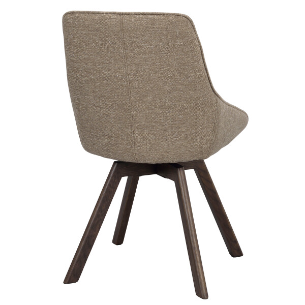Rowico Alison swivelchair dark beige brown oak angle image