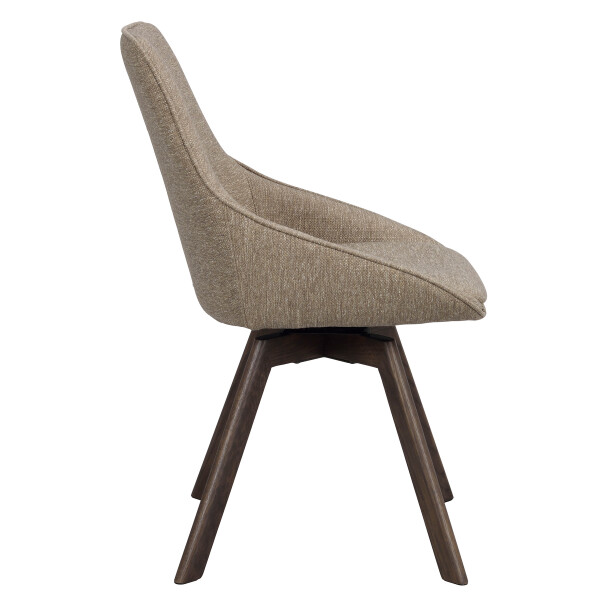 Rowico Alison swivelchair dark beige brown oak side image