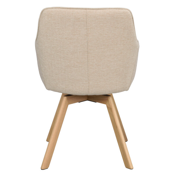 Rowico Alison swivel armchair light beige oak back kuva