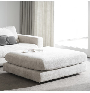 Rowico DUNCAN fotpall, ljusgrå image