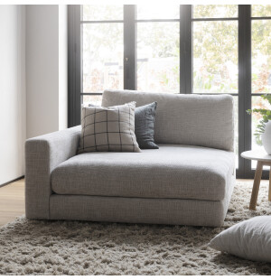 Rowico DUNCAN CHAISE LONGUE soffmodul vänster, ljusgrå image