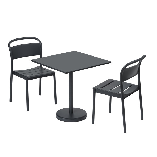 Muuto Linear steel side chair cafe table 70x70 h73 image