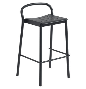 Muuto LINEAR STEEL barstol, antracit svart image