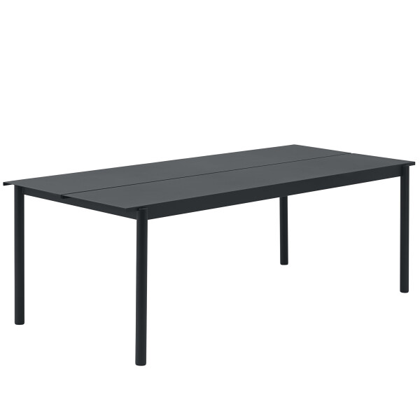 Muuto Linear steel outdoor table 220x90 black kuva