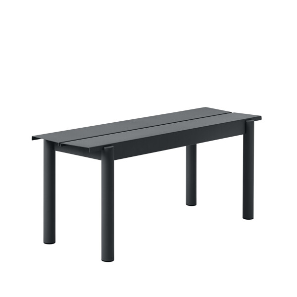 Muuto Linear steel outdoor bench 110 black kuva