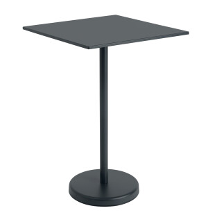 Muuto LINEAR STEEL cafébord 70x70 h105, antracit svart image