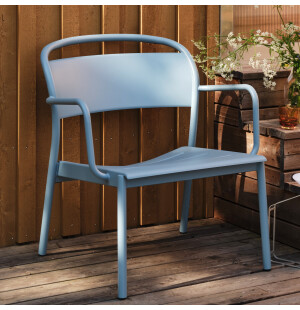 Muuto LINEAR STEEL loungestol, pale blue image