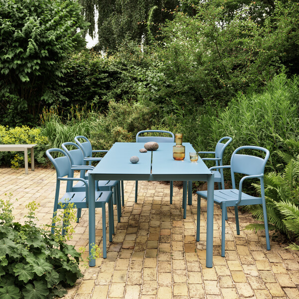 Muuto linear steel table 220 armchair pale blue image