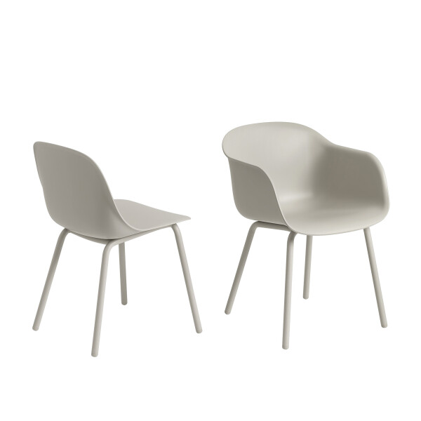 Muuto Fiber outdoor side chair armchair grey kuva