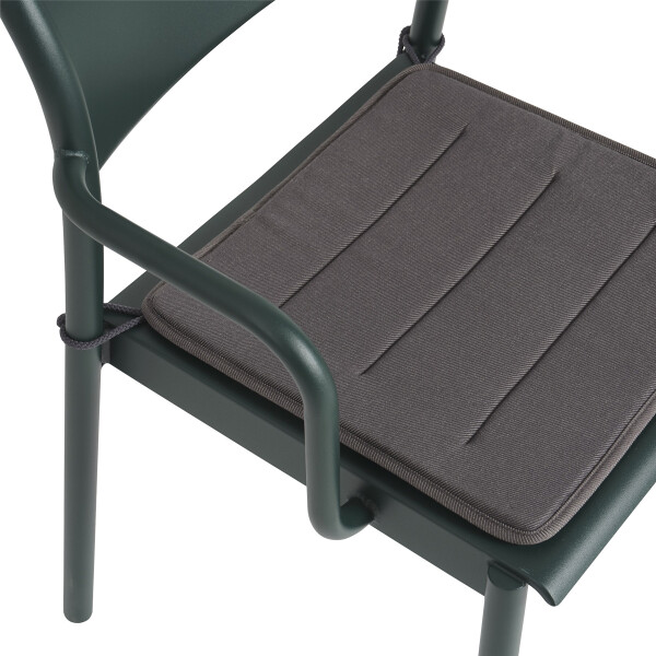 Muuto Linear steel armchair seatpad dark grey image