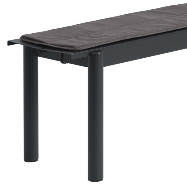 Muuto Linear steel bench 110 seatpad dark grey image