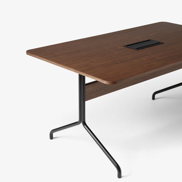 Pavilion AV18 Laquered Walnut w. Black base amp Cable management Black image