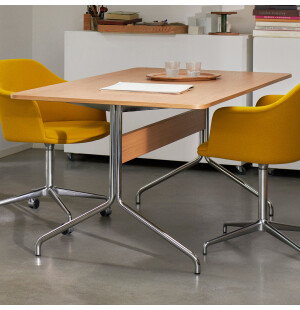 &Tradition PAVILION AV18 pöytä 160x90 cm, tammi/kromi kuva