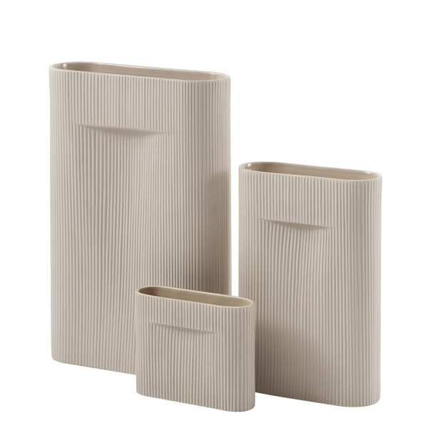 Muuto Ridge vase beige family image