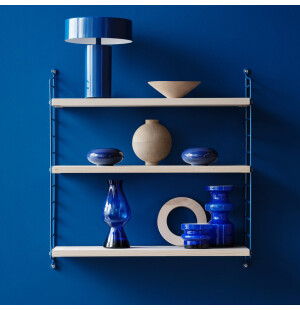 String 1949-2024 Limited Edition hylla, blå/vitoljad furu image