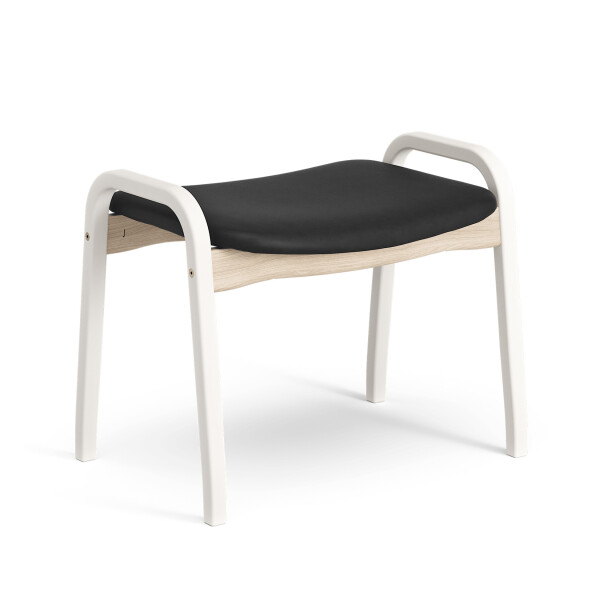 Swedese Lamino Duality footstool leather black kuva