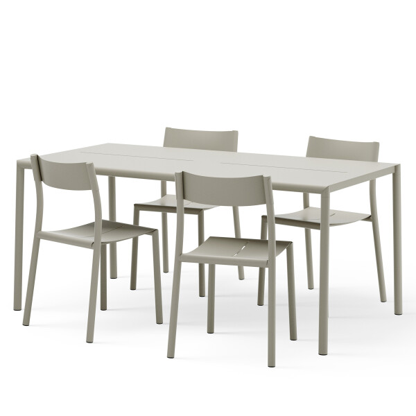 New Works Packshots May Table 170x85 Set Light Grey PERSPECTIVE kuva