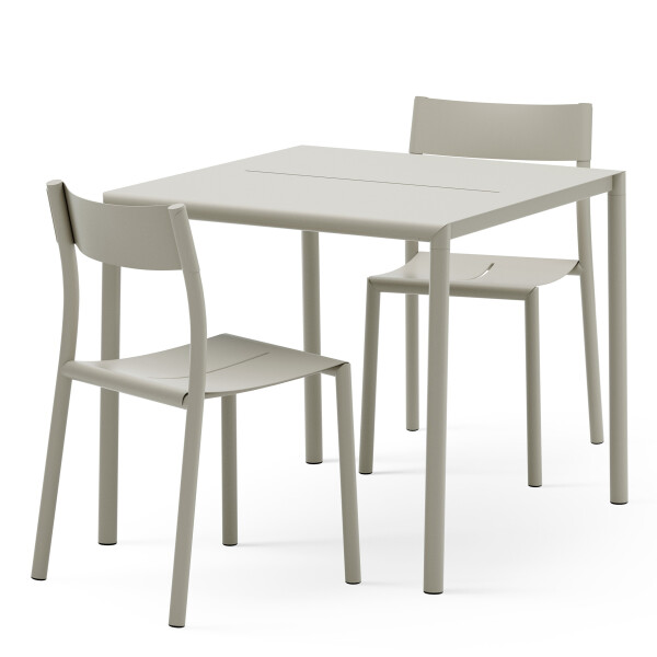 New Works Packshots May Table 85x85 Set Light Grey PERSPECTIVE kuva