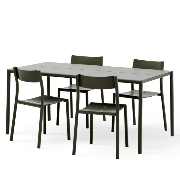 New Works Packshots May Table 170x85 Set Dark Green PERSPECTIVE kuva