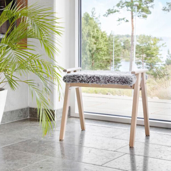 Oscarssons Mobel Alme Pall Vitoljad Ljusgra kuva