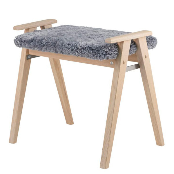 Oscarssons Mobel Alme pall vitoljad ek farskinn ljusgra kuva