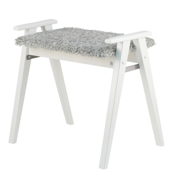 Oscarssons Mobel Alme pall vit ek farskinnslook ljusgra image