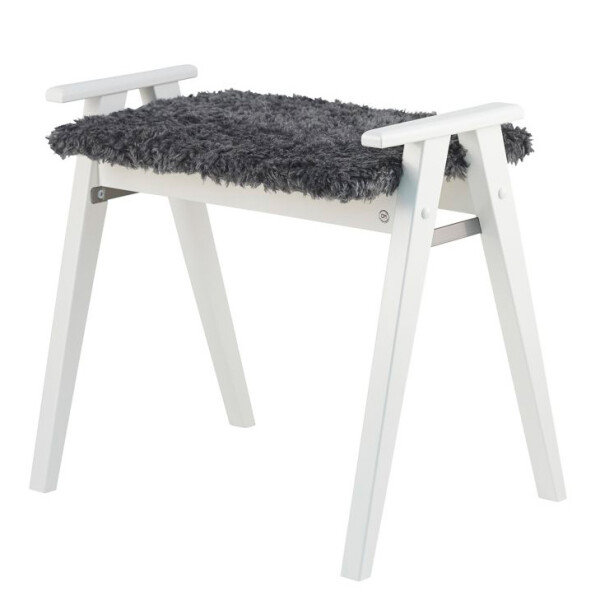 Oscarssons Mobel Alme pall vit ek farskinnslook morkgra image