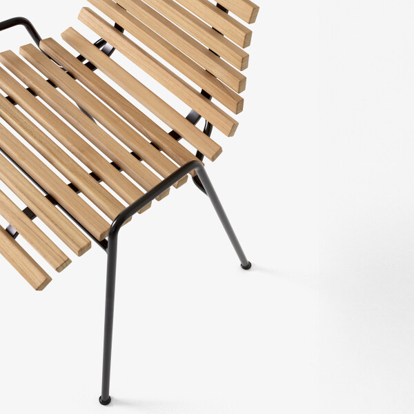 ATD RFH Terrace Chair RD4  Black w  Teak detail image