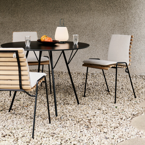 ATD Retail 2024 RFH Terrace Chair RD4 RFH Terrace Outdoor Cushion RD4 RFH Terrace Table RD6 Collect Glass SC60 Lucca SC51 light image